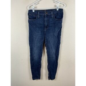 J.Crew Womens Jeans Sz 30 Blue Medium Wash Denim High Rise Skinny Good